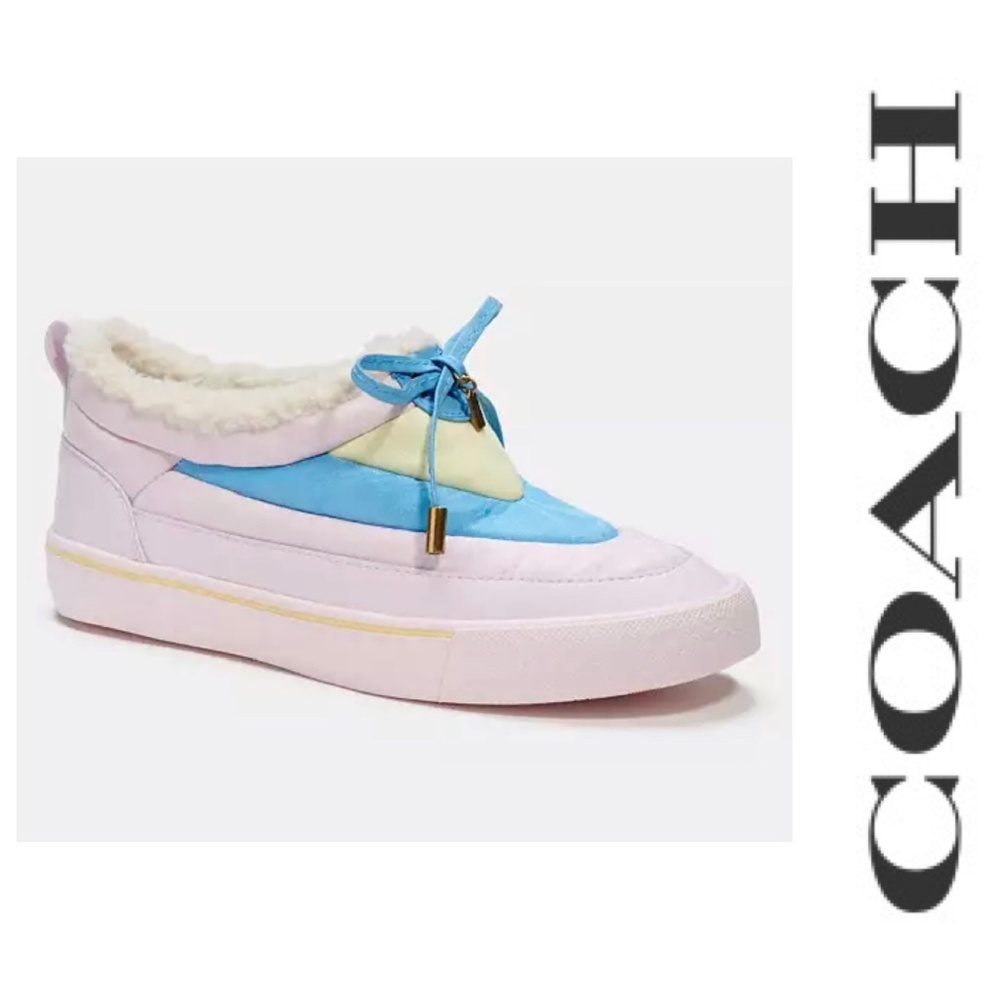 NWT COACH SKATE CITYSOLE SNOW PASTEL PINK SIGNATURE SNEAKERS